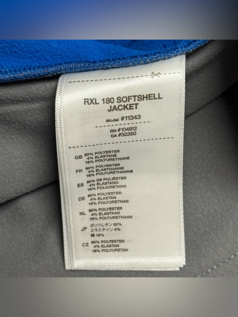 Bontrager RXL 180 Softshell Jacket Mens Large Blue Gray Cycling Racing Biking - Picture 7 of 13